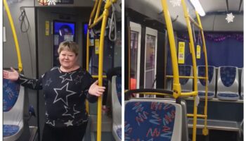 У Дніпрі тролейбус перетворився на різдвяну казку